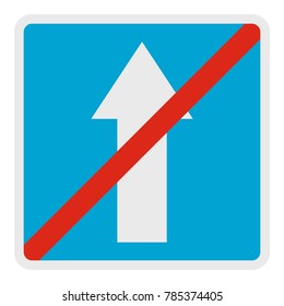 End of road icon. Flat illustration of end of road vector icon for web.