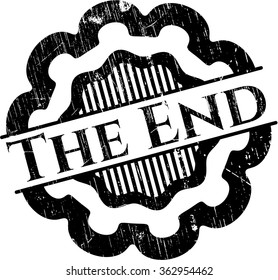 The End rubber stamp with grunge texture