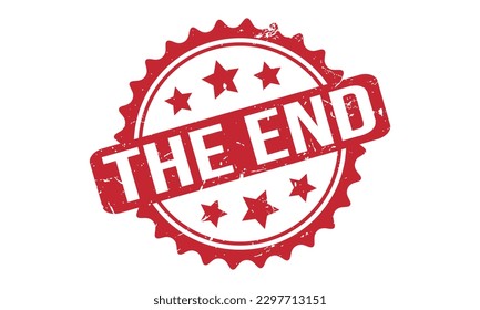 The End Rubber Stamp Seal Vector