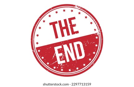 The End Rubber Stamp Seal Vector