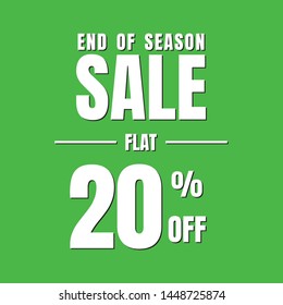 End of season discount sale banner
