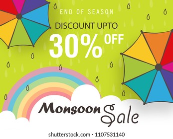 End of Season, Monsoon Sale Design.