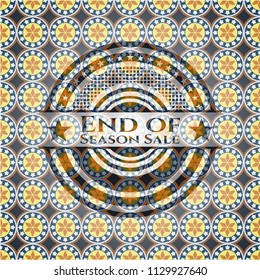 End of Season Sale arabesque badge. arabic decoration.