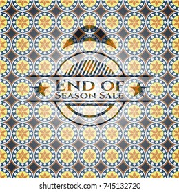 End of Season Sale arabic style emblem. Arabesque decoration.