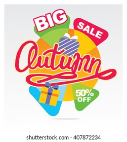 End of Season sale banner. Special offers, 50% off. Vector illustration