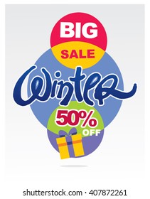 End of Season sale banner. Special offers, 50% off. Vector illustration