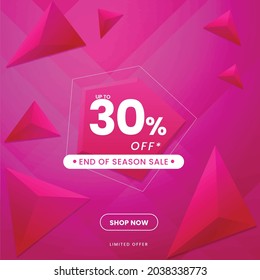 end of season sale banner, Sale banner template design, Vector illustration design.
