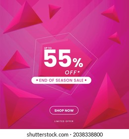 end of season sale banner, Sale banner template design, Vector illustration design.
