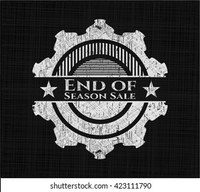 End of Season Sale with chalkboard texture
