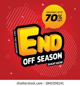 End of season sale discount Promotion.Vector illustration