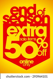 End of season sale extra 50% off coupon