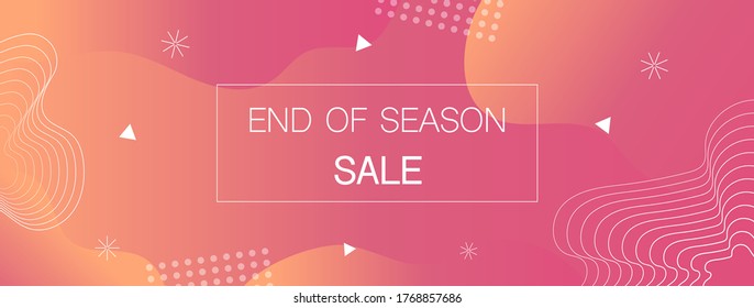 end of season sale gradient banner deisgn