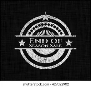End of Season Sale on chalkboard