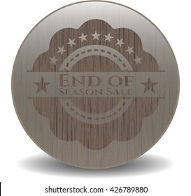 End of Season Sale retro wood emblem