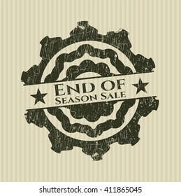 End of Season Sale rubber stamp with grunge texture