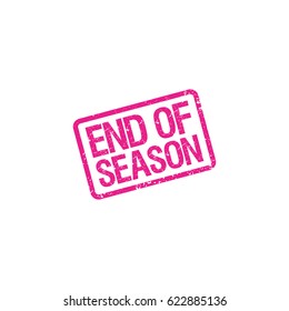 End of season sale rubber stamp effect, vector