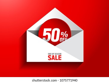 End of Season Sale. vector illustration.