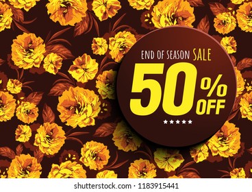 end of season sale, vector illustration file.