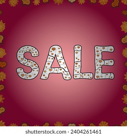 End of season sale. Word SALE off text. Vector illustration. Vivid marble texture vector frames. Seamless. Picture in pink, magenta and red colors. Marketing banners in trendy design.