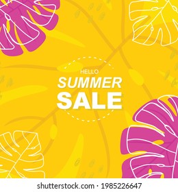 End of season summer sale background banner concept