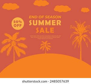 End of season summer sale banner template