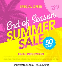 End of Season Summer Sale banner design template