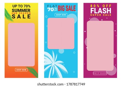 End season summer sale collection template