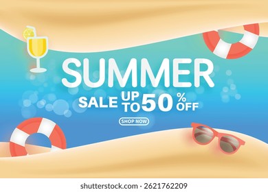 end of season summer sale concept banner