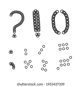 end of sentence abstract with modified round shape
