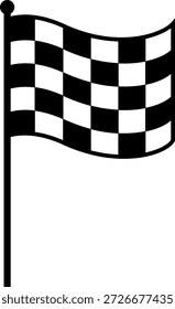 Fim de sessão, bandeira de corrida usada em corridas de automóveis e esportes motorizados similares. Bandeira xadrez, exibida na linha de início e de término para indicar a corrida oficialmente terminada, e está associada ao vencedor.