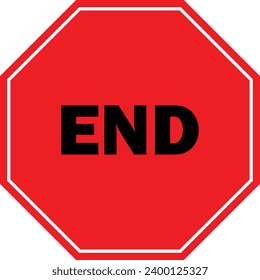 End sign indication |end icon | finish icon