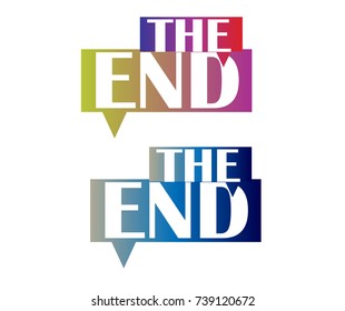 End Sign Vector Design Stock Vector (royalty Free) 739120672 