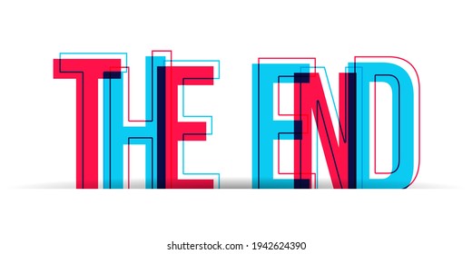 End Sign Word End Isolated On Stock Vector (Royalty Free) 1942624390 ...