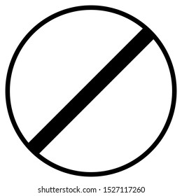 End of speed limit vector illustration- Road traffic sign.