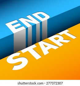 End Start Gap Symbol Beginning Vector Stock Vector (Royalty Free ...