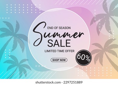 Fondo de venta al final del verano en el diseño vectorial