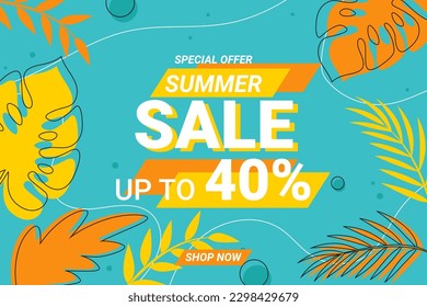 End of summer sale background in vector design