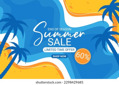 End of summer sale background in vector design