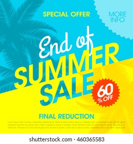 End Of Summer Sale banner design template - Shutterstock ID 460365583