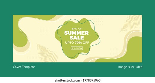 End of summer sale cover page design.