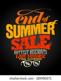 End of summer sale design, final clearance.