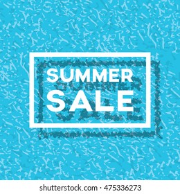 End of summer sale with text and swimming pool vector illustration background. Discounts, special offers promotion, advertising. Eps10 vector illustration.