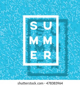 End of summer sale with text and swimming pool vector illustration background. Discounts, special offers promotion, advertising. Eps10 vector illustration.