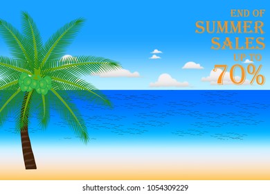 End of summer sales up to 70% background.