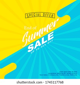 end of summer sales background free vector