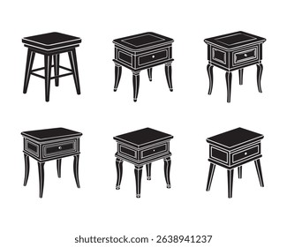 end table icon silhouette vector illustration design