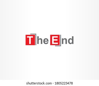 Plantilla de diseño de tipografía de texto End