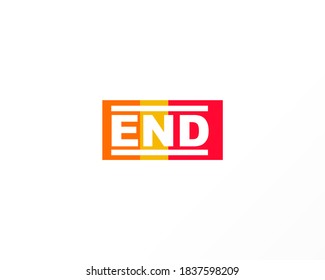 END Text Vector logo design template