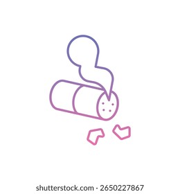 End Tobacco Use Icon vector stock illustration