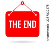The End vector sign isolated on white background